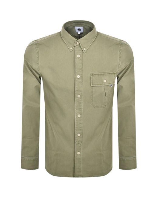 Pretty Green Green Pretty Acquiesce Long Sleeve Shirt for men