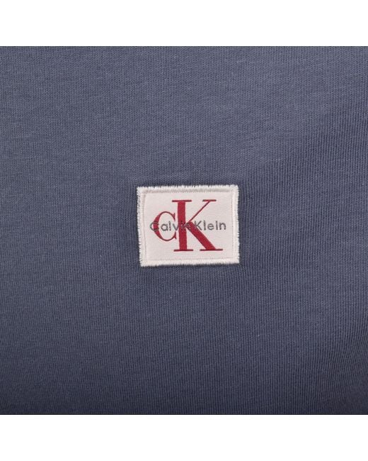 Calvin Klein Blue Jeans Badge T Shirt for men