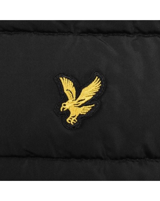 Lyle & Scott Black Hooded Quilted Jacket Jet for men