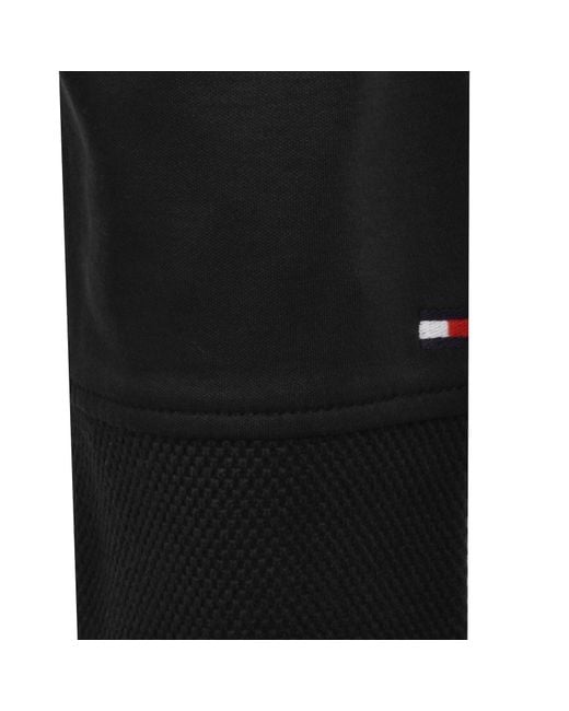 Tommy Hilfiger Black Interlock Zip Polo T Shirt for men