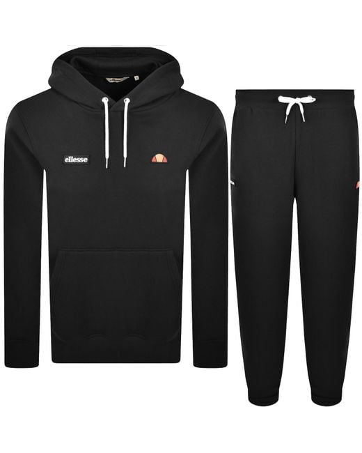 Ellesse Black Traccota Oh Hooded Tracksuit for men