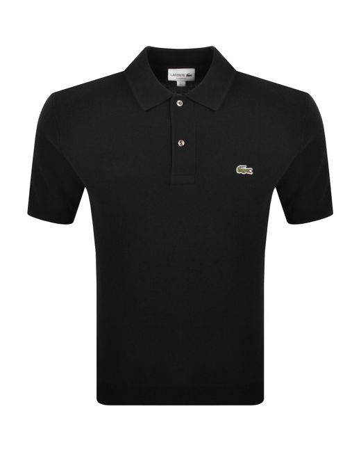 Lacoste Black Knit Polo T Shirt for men