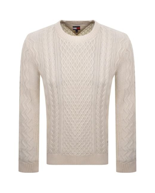 Tommy Hilfiger Natural Cable Knit Jumper for men