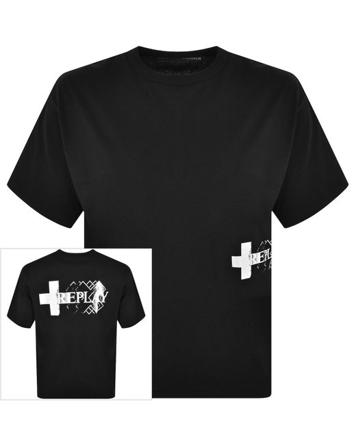 Replay Black X Martin Garrix Logo T Shirt for men