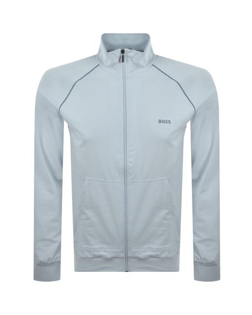 BOSS BUSINESS Blue Boss Mix And Match Full Zip Sweatshirt for men