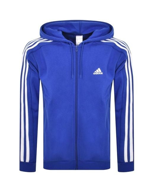 adidas Originals Adidas Essentials Full Zip Hoodie in Blue for Men Lyst