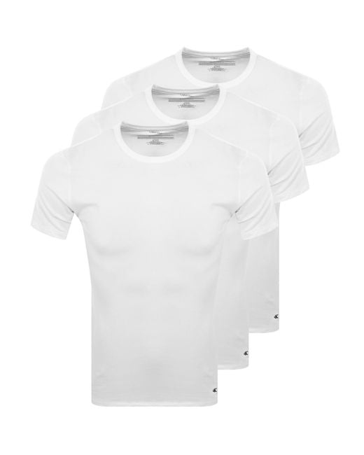 Calvin Klein White 3 Pack T Shirts for men