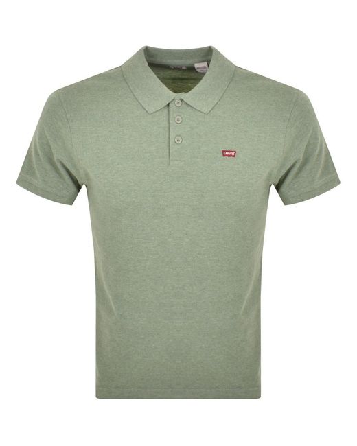Levi's Green Original Short Sleeved Polo T Shirt for men