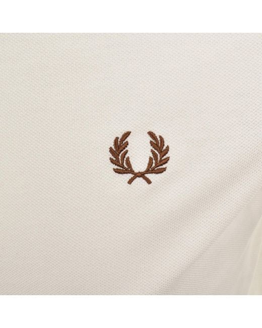 Fred Perry Gray Twin Tipped Polo T Shirt for men