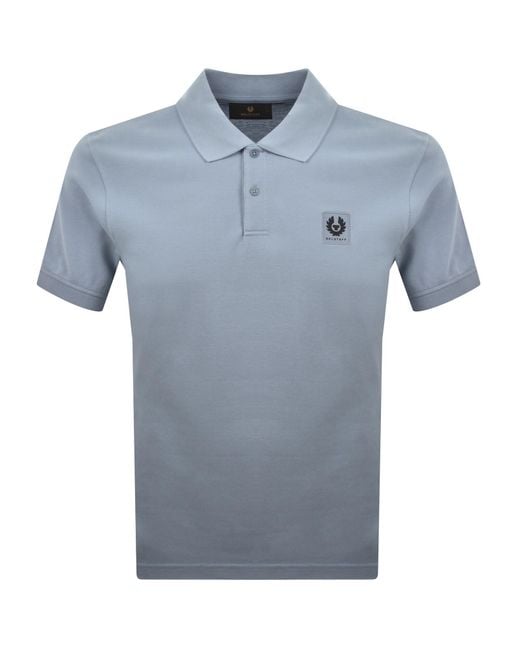 Belstaff Blue Logo Polo T Shirt Mist for men