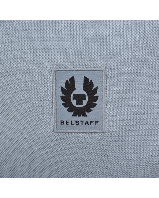 Belstaff Blue Logo Polo T Shirt Mist for men