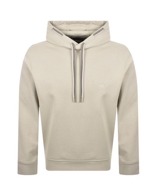 Armani Natural Emporio Eagle Logo Hoodie for men