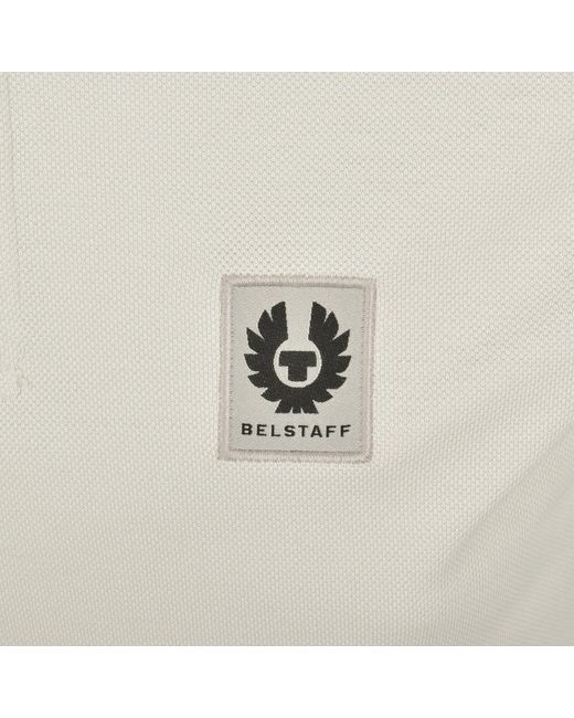Belstaff Natural Short Sleeve Polo T Shirt Birch for men