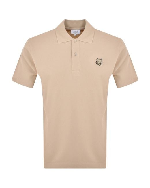 Maison Kitsuné Natural Fox Head Polo T Shirt for men