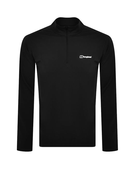 Berghaus Black 24/7 Tech Half Zip T Shirt for men
