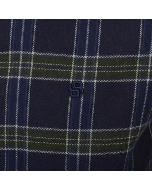 BOSS BUSINESS Blue Boss Liam Check Shirt for men