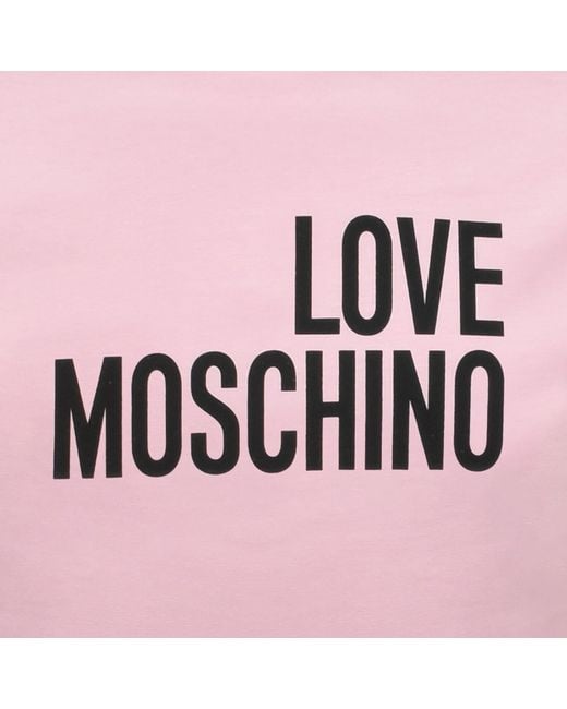 Moschino Pink Graphic T Shirt for men