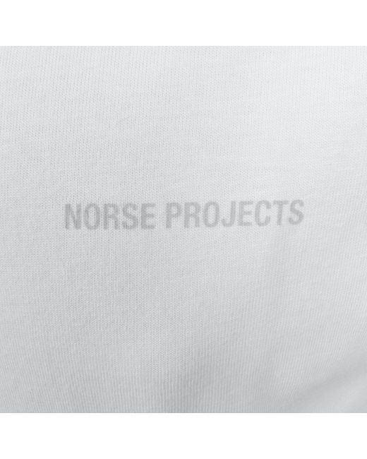 Norse Projects White Johannes Logo Print T Shirt for men