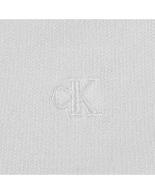 Calvin Klein White Refined Pique Polo T Shirt for men