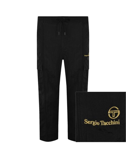 Sergio Tacchini Black Maldini Cargo Trousers for men