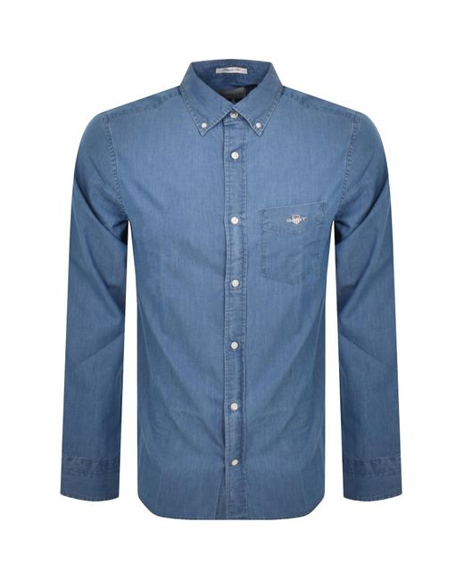 Gant Blue Regular Fit Shirt Light for men