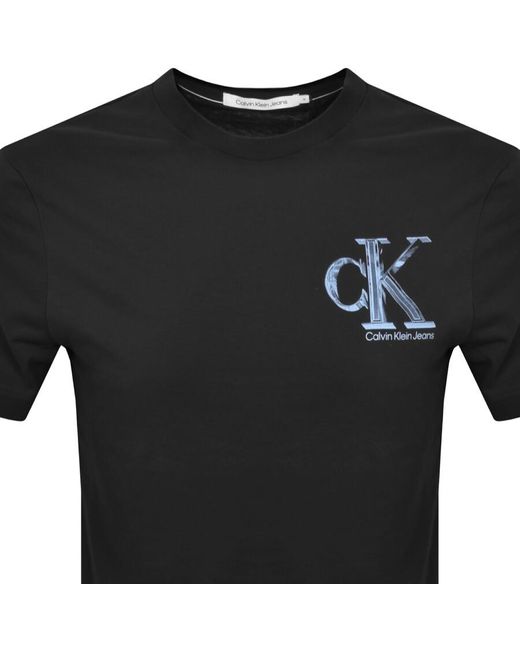 Calvin Klein Black Jeans Logo T Shirt for men