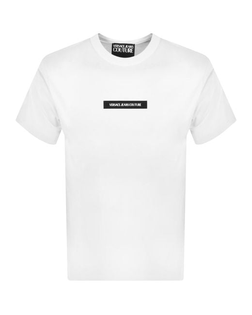 Versace Jeans White Couture Silicon Patch T Shirt for men