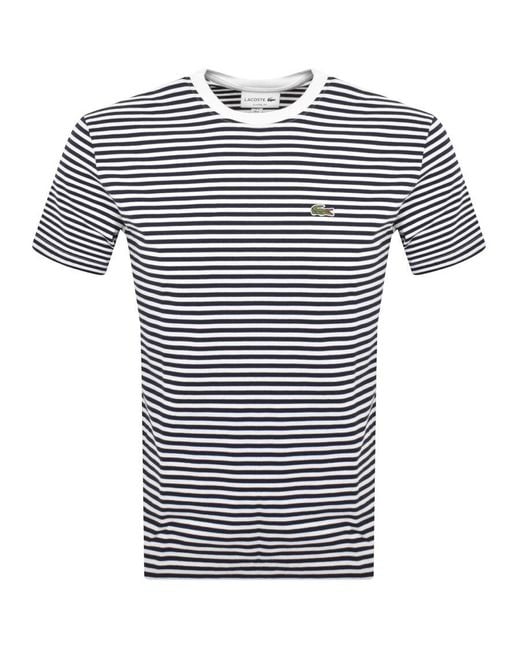 Lacoste Blue Stripe T Shirt for men