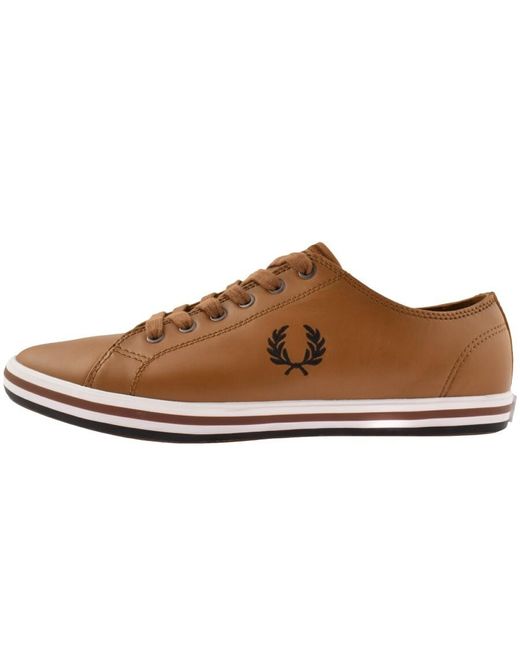 Fred Perry Brown Kingston Leather Trainers for men