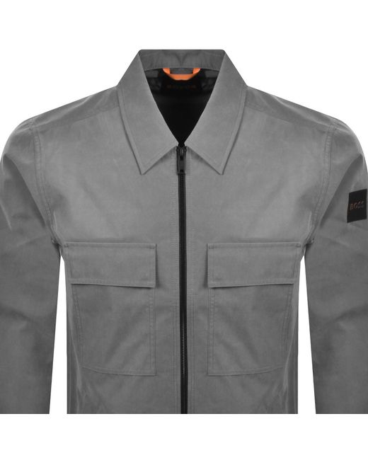 Boss Gray Boss Lozzy M Overshirt for men