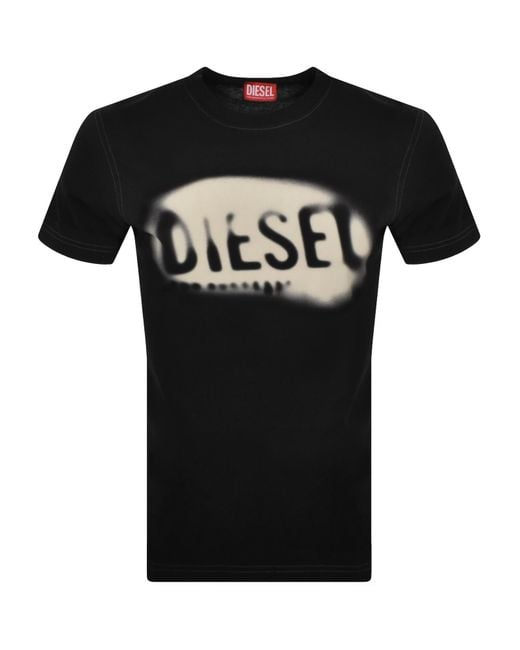 DIESEL Black T Adjust V2 T Shirt for men