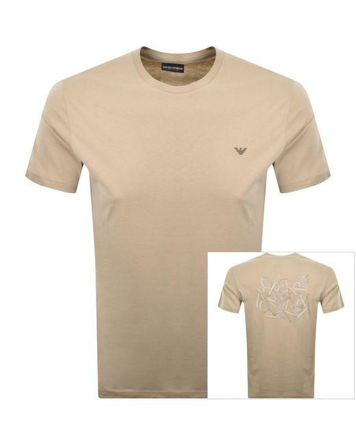 Armani Natural Emporio Logo T Shirt for men