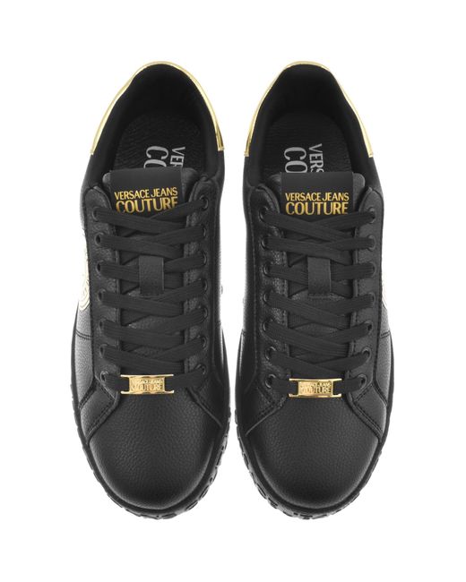 Versace Jeans Black Couture Court Trainers for men