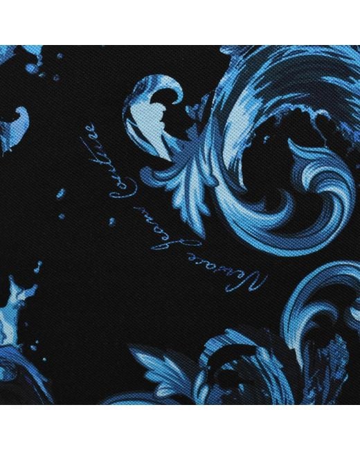 Versace Jeans Blue Couture Print Polo T Shirt for men