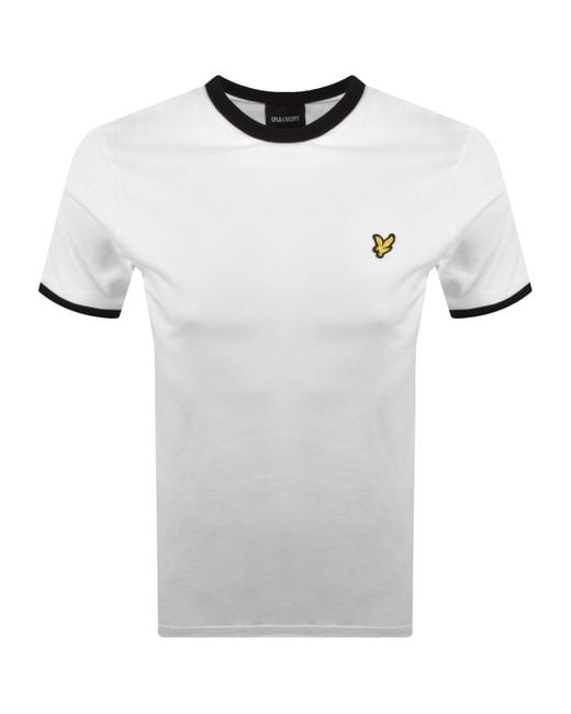 Lyle & Scott White Ringer T Shirt for men
