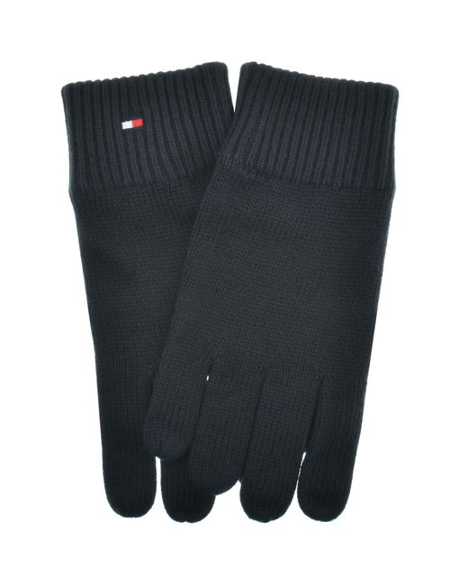 Tommy Hilfiger Black Beanie And Gloves Gift Set for men