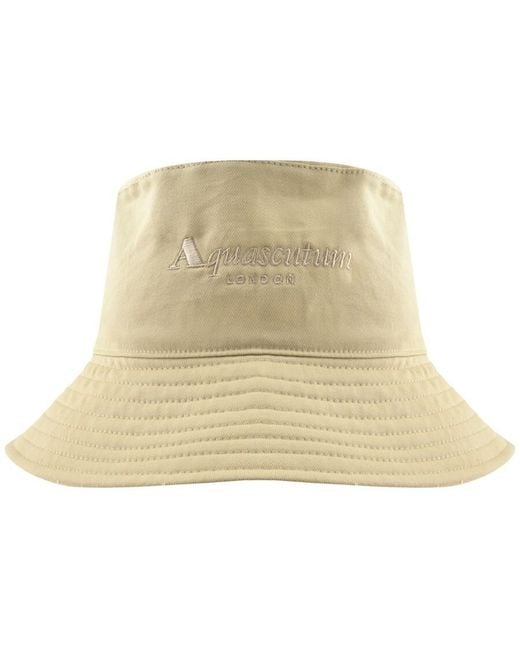 Aquascutum Natural Reversible Bucket Hat for men