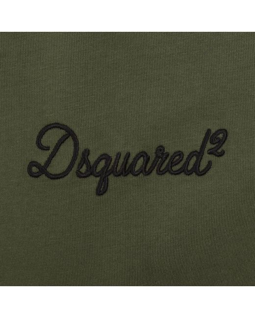 DSquared² Green Signature Loose Fit T Shirt for men