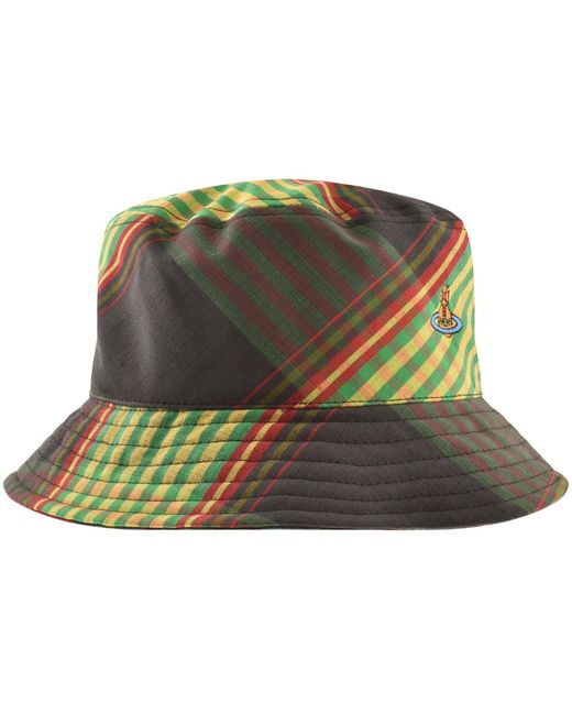 Vivienne Westwood Green Tartan Bucket Hat for men