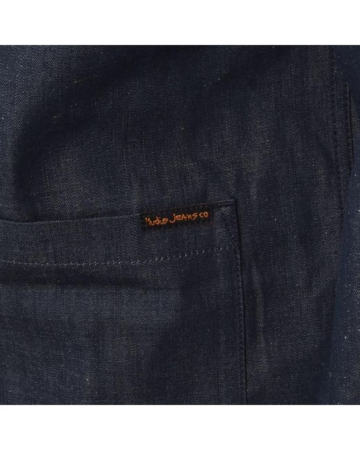 Nudie Jeans Blue Jeans Barney Worker Jacket for men