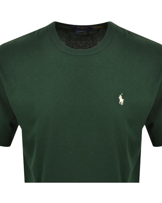 Ralph Lauren Green Logo Crew Neck T Shirt for men