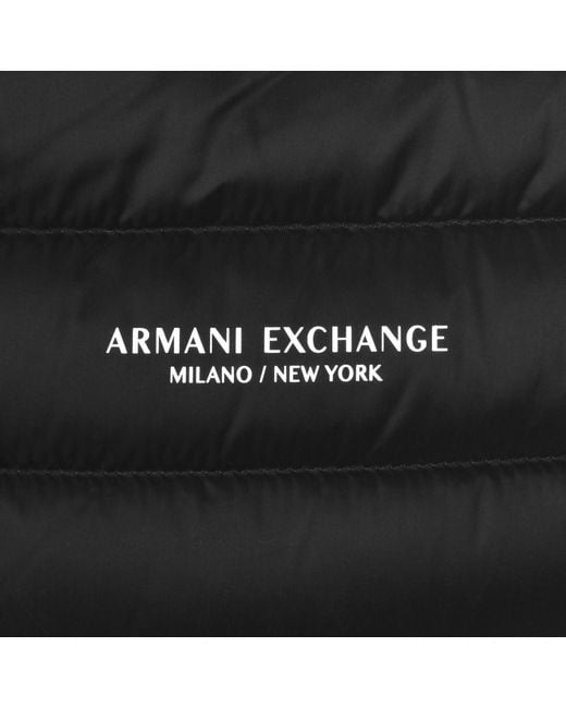 ARMANI EXCHANGE Black Padded Down Jacket for men