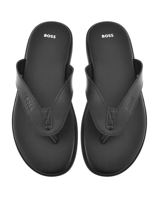 BOSS BUSINESS Black Boss Darrel Flip Flops for men