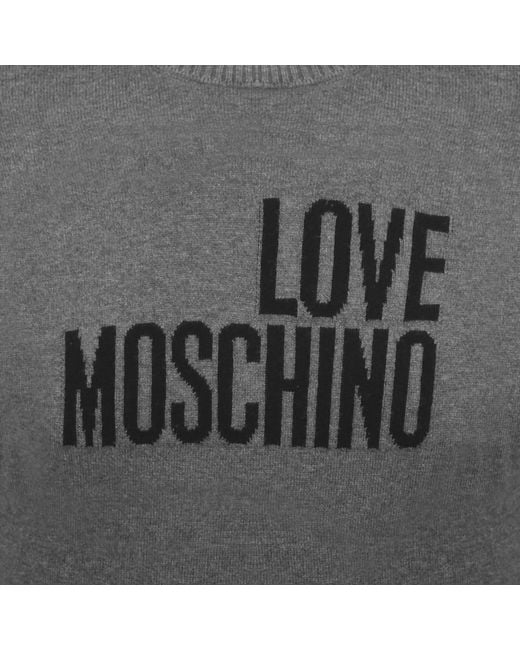 Moschino Gray Knit Sweatshirt for men
