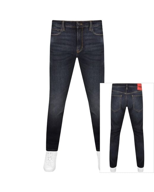 HUGO Blue 708 Slim Fit Dark Wash Jeans for men