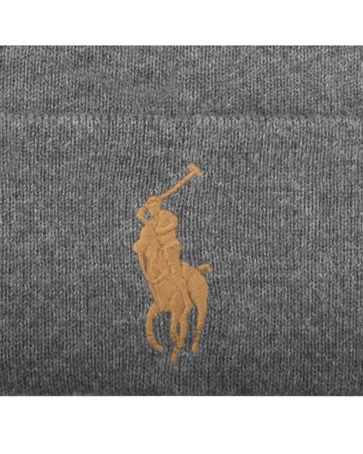 Ralph Lauren Gray Beanie Hat for men