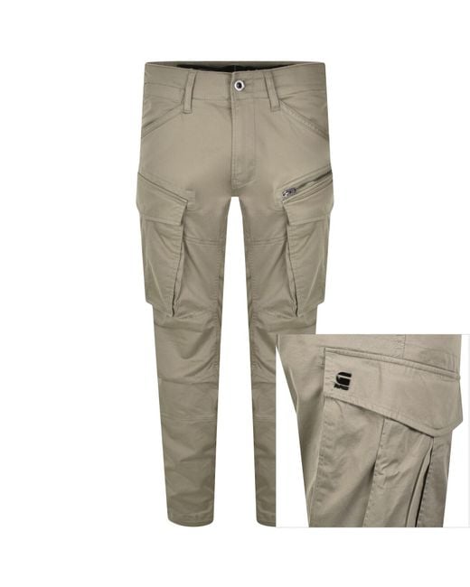 G-Star Gray G-Star 3D Cargo Trousers for men