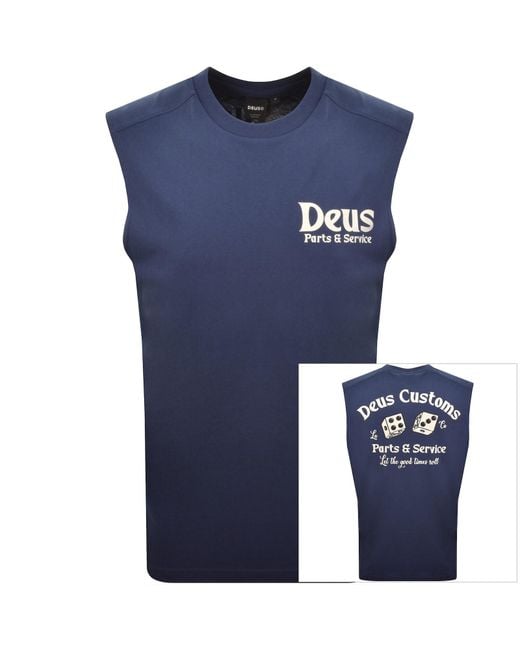 Deus Ex Machina Blue Knucklebones Vest for men