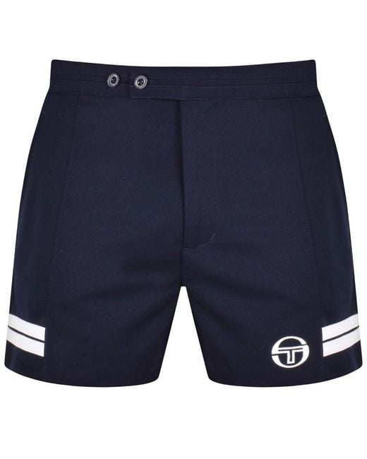 Sergio Tacchini Blue Supermac Tennis Shorts for men
