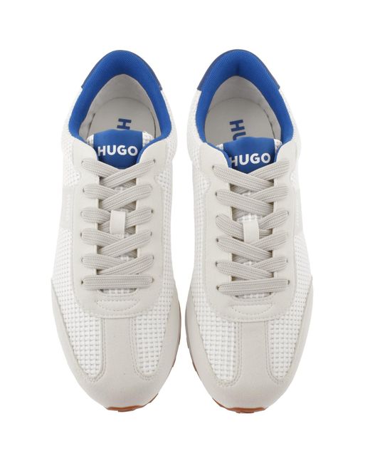 HUGO White Jared Running Trainers for men